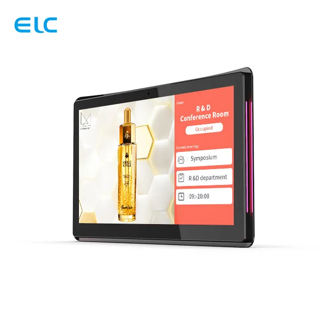 Black Friday sale Wall Hanging 10 inch LCD touch screen POE power Quad Core LED Light Bar Android tablet
