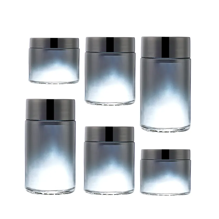 Wholesale custom kitchen storage bottle scented tea biscuits candy cookie herb airtight smell proof storage glass jar