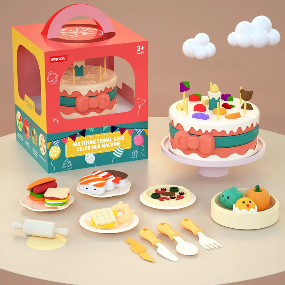 Factory Direct Mulifunctional Cake Baby Color Clay Toy Dough Making Cake Machine