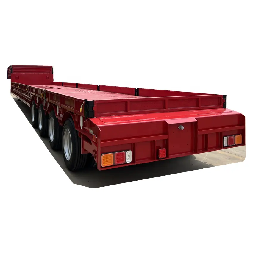 Trailer 60/70/80 Ton Low Bed Multiaxis Lowboy Trailer Low Boy Flat Bed For Sale