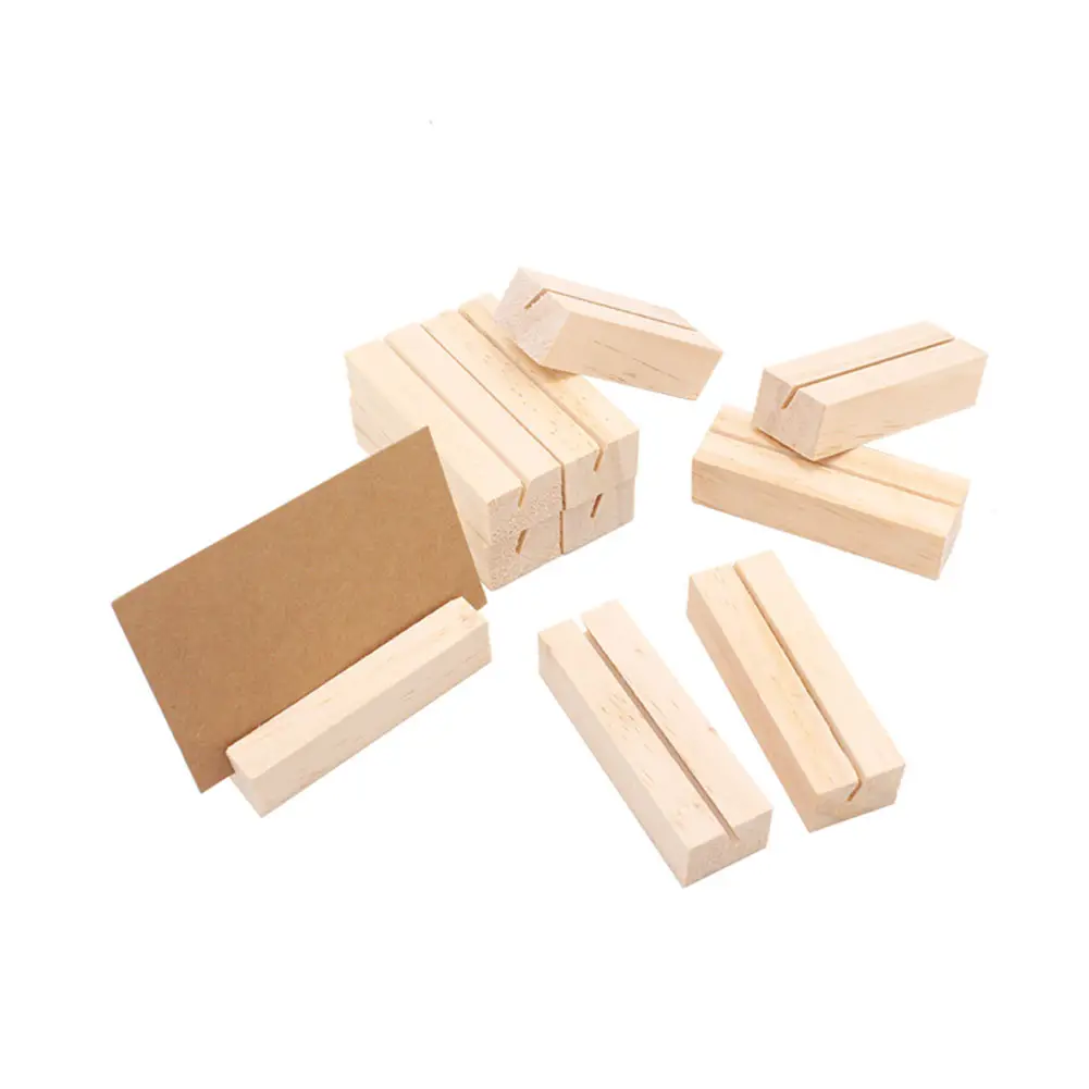 Creative business card holder note photo holder wooden crafts party supplies decorations wood business card holder