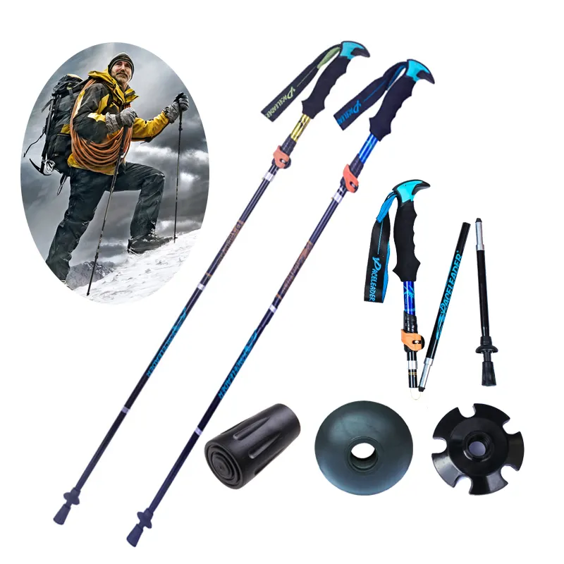 Новинка 2021, походные складные трекинговые палки для активного отдыха, противоударные палки для походов, регулируемые телескопические палки для ходьбы