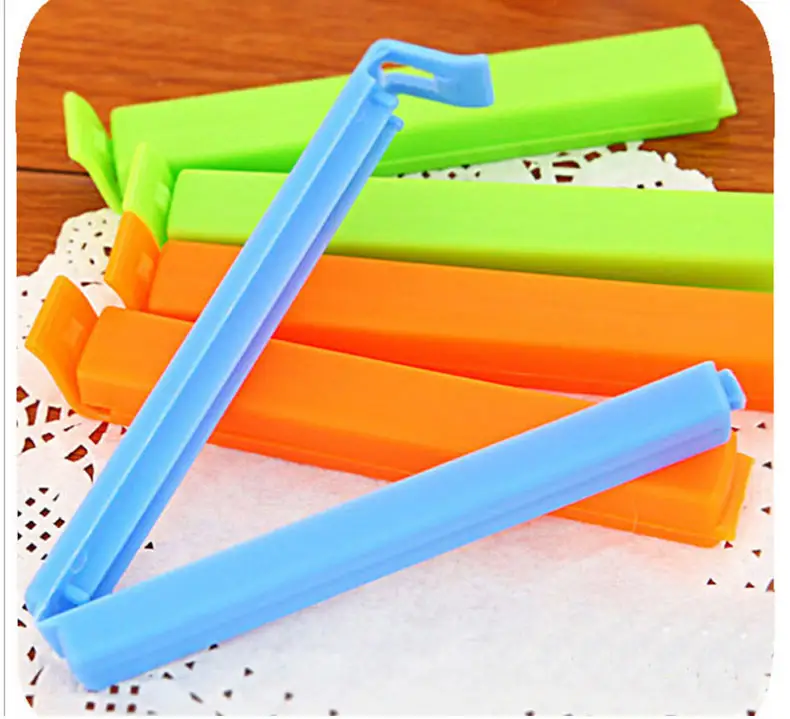 Hot sale food bag dampproof sealing clamps colored plastic durable sealing clips