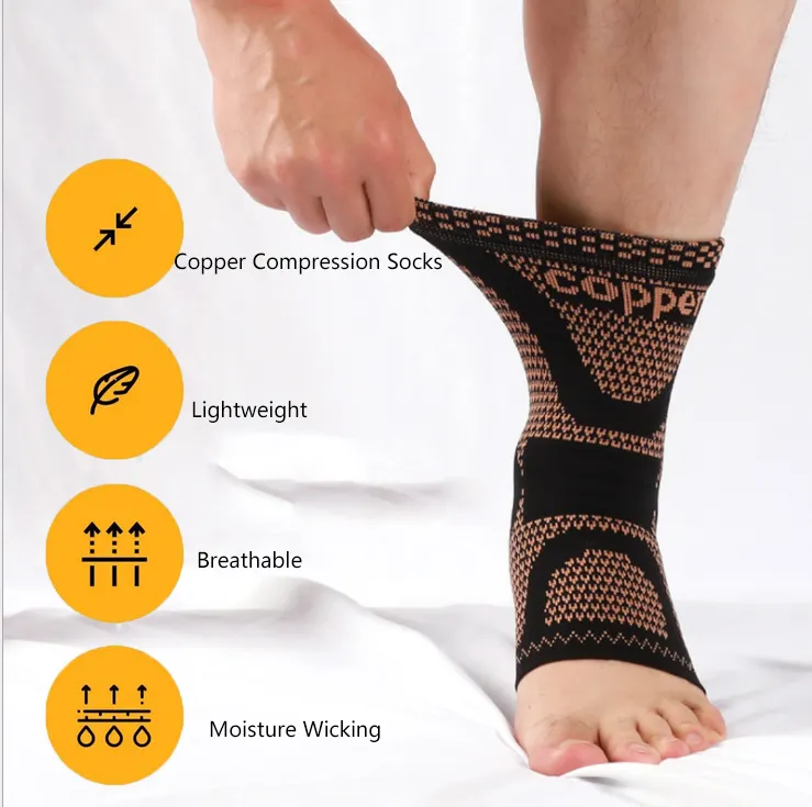 Ankle Sleeve Amazon Copper Infused Compression Plantar Fasciitis Socks Ankle Sleeve Support For Women And Men