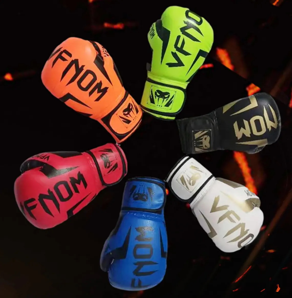Боксерские перчатки из искусственной кожи с индивидуальным логотипом, профессиональные тренировочные боксерские перчатки