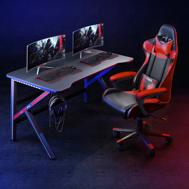 Hot selling home office gaming chair table top commercial furniture gaming desktop table