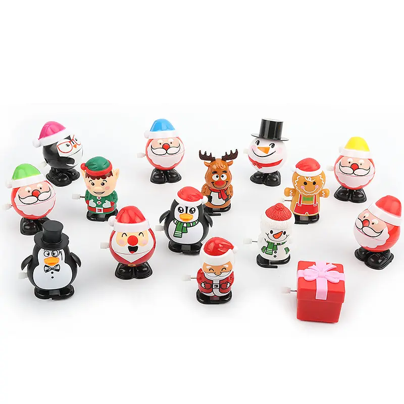 Высокое качество Праздничные рождественские украшения заводная игрушка Рождественский маленький Санта Снеговик олень заводные игрушки для детей
