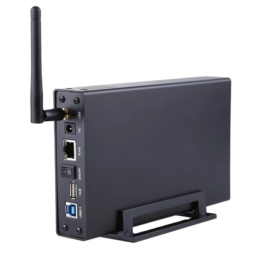 Aluminum 3.5" WIFI wireless USB 3.0 TO SATA HDD enclosure  support 3.5" hard disk up to 6TB