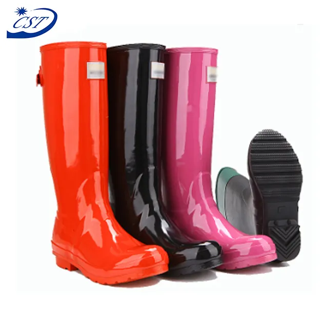 2022 Trendy Women Rain Boots England Light Knee-high Rain Boots Women Candy Color Water Shoes