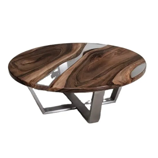 Под заказ, деревянный стол из эпоксидной смолы, круглый обеденный стол для столовой, мебель и кухонная мебель, диаметр 3 фута