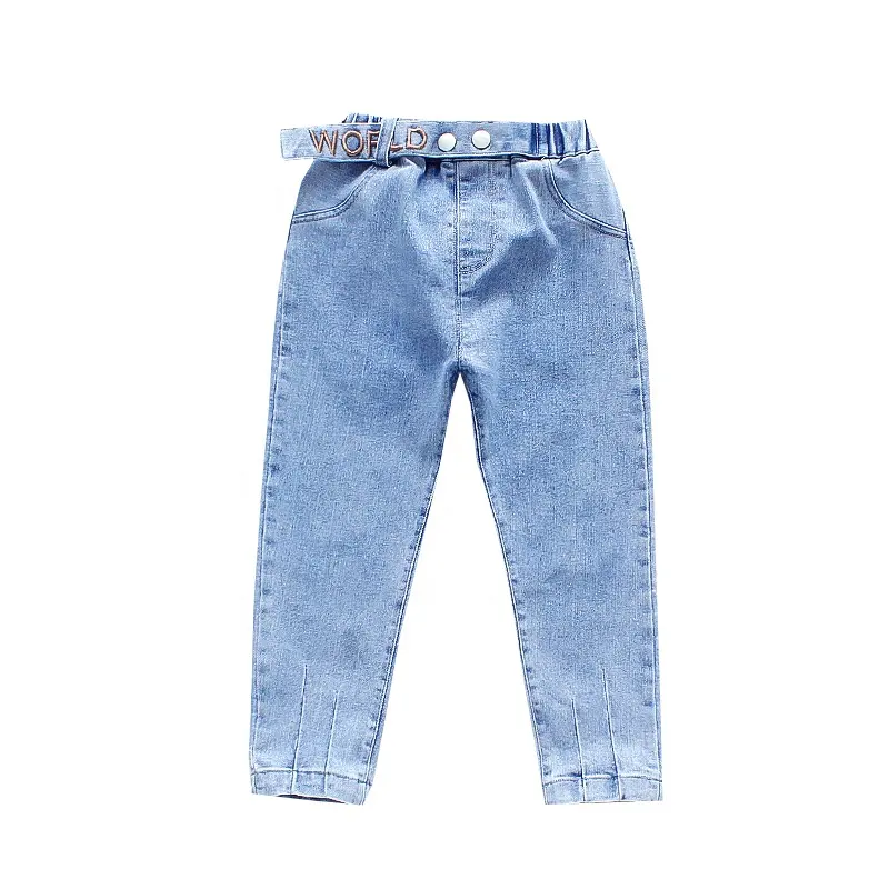 Hot sale easy to clean and not easy to pilling girls embroidered jeans