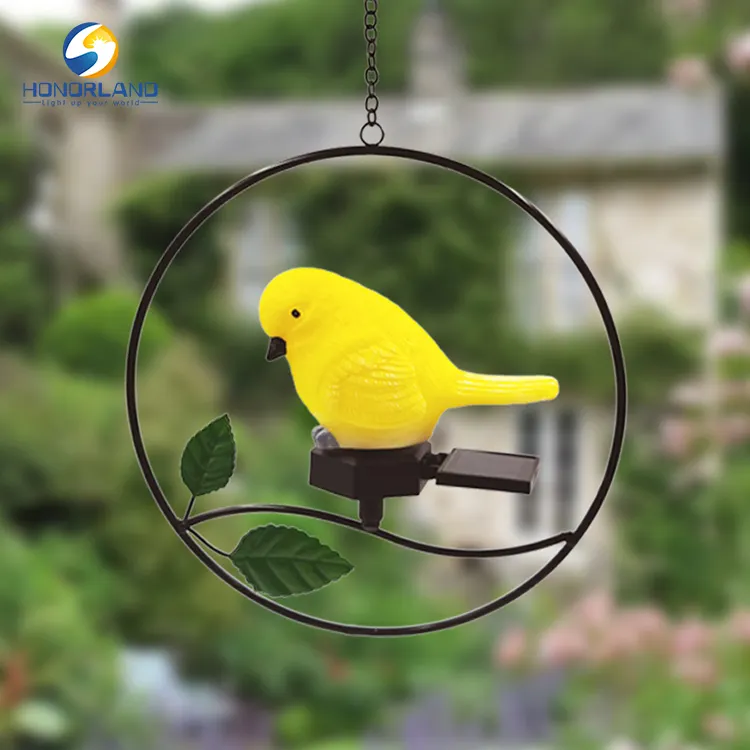 Resin Solar Light Festival Outdoor Home Decoration Iron Resin Plastic Bird Garden Lamps Solar Garden Lights Animals