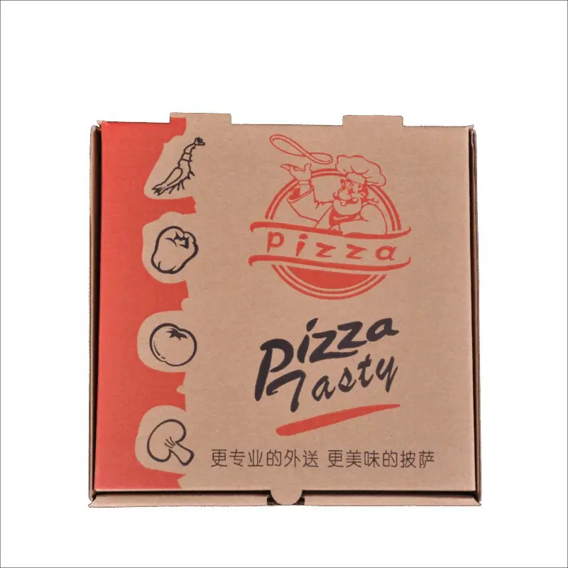 Оптовая продажа, коробка для пиццы, упаковка, картонная коробка, индивидуальный дизайн, печатная упаковка оптом, дешевые коробки для пиццы с вашим собственным логотипом