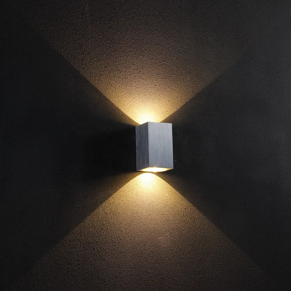 Современная светодиодная настенная лампа в форме куба, 2 Вт