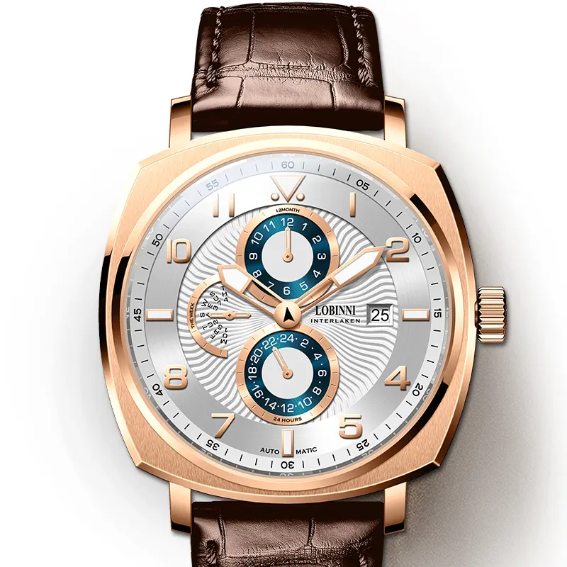 2021 Watch LOBINNI 16053 new design mans watch square automatic wrist watch