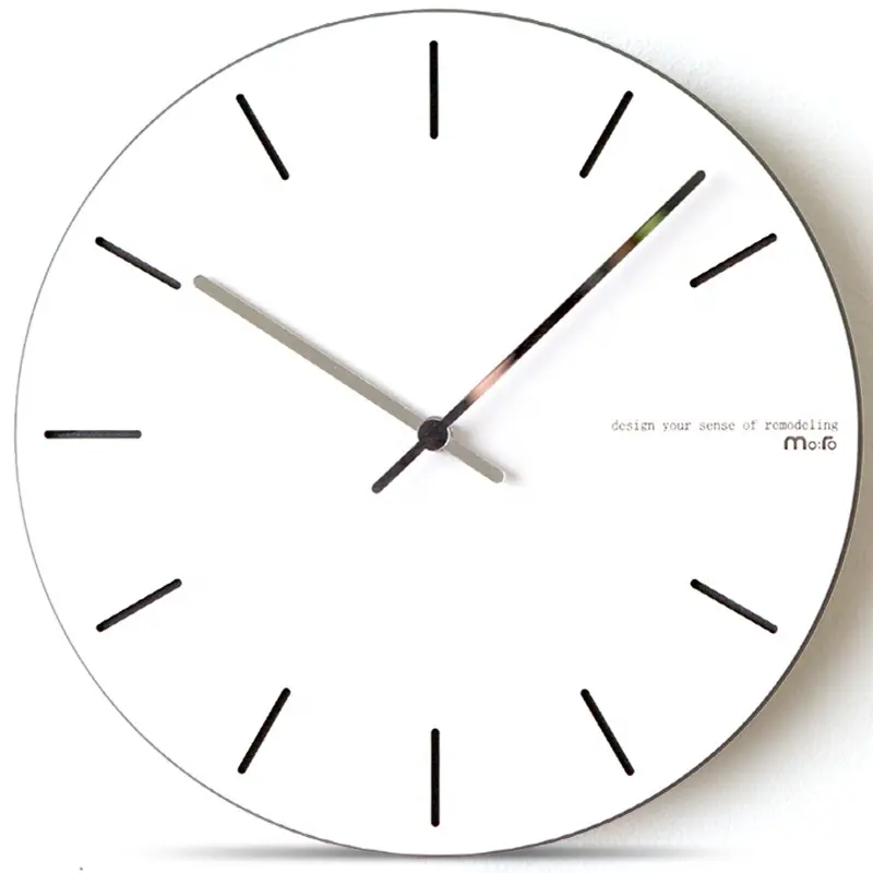 Настенные часы Mandelda для домашнего декора, современные деревянные бесшумные круглые часы для рекламы, современные деревянные часы, оптовая продажа