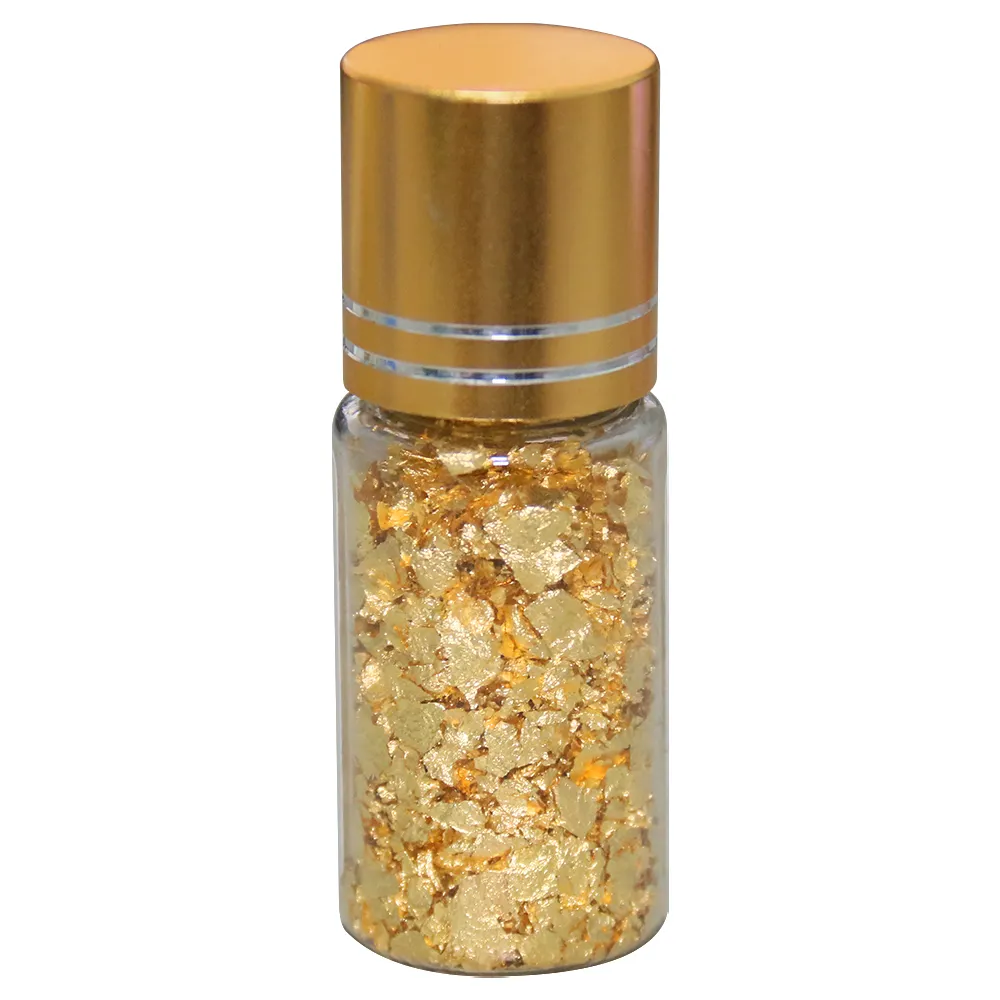 0.1g 99% 24K Pure Gold Leaf Flakes for Facial Beauty Cosmetics Food Cake Decoration Large Flakes Edible 24K Gold Flakes
