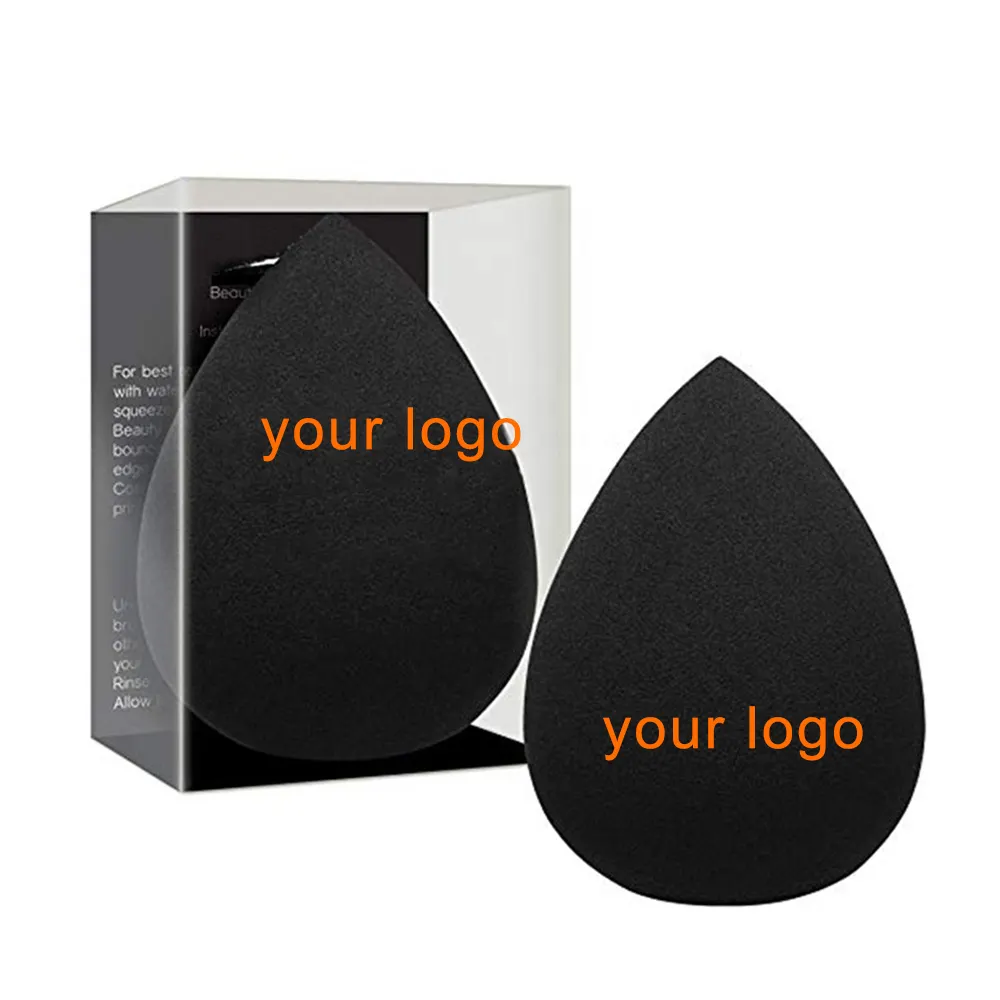 Best Sale Private Label Black Custom Beauty Latex Free Egg Makeup Sponge