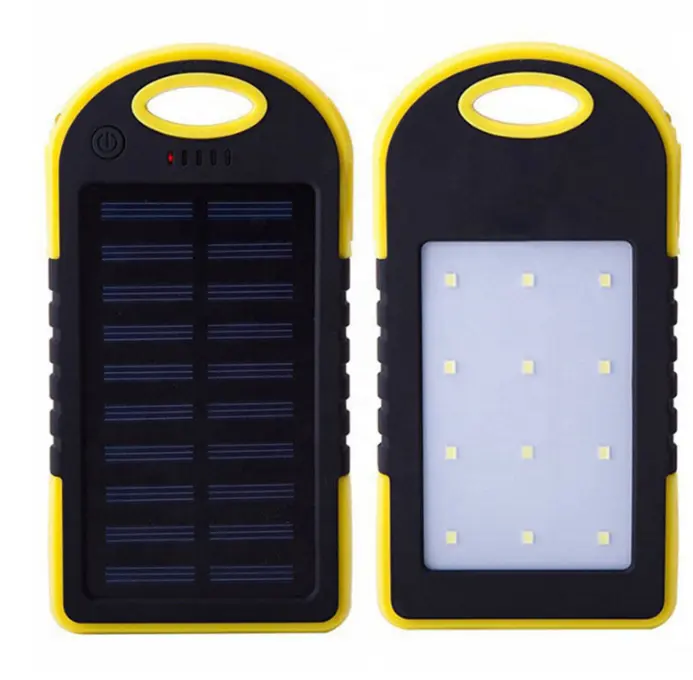 Portable Solar Power Battery, 3 Output Ports, 2 LED Flashlight