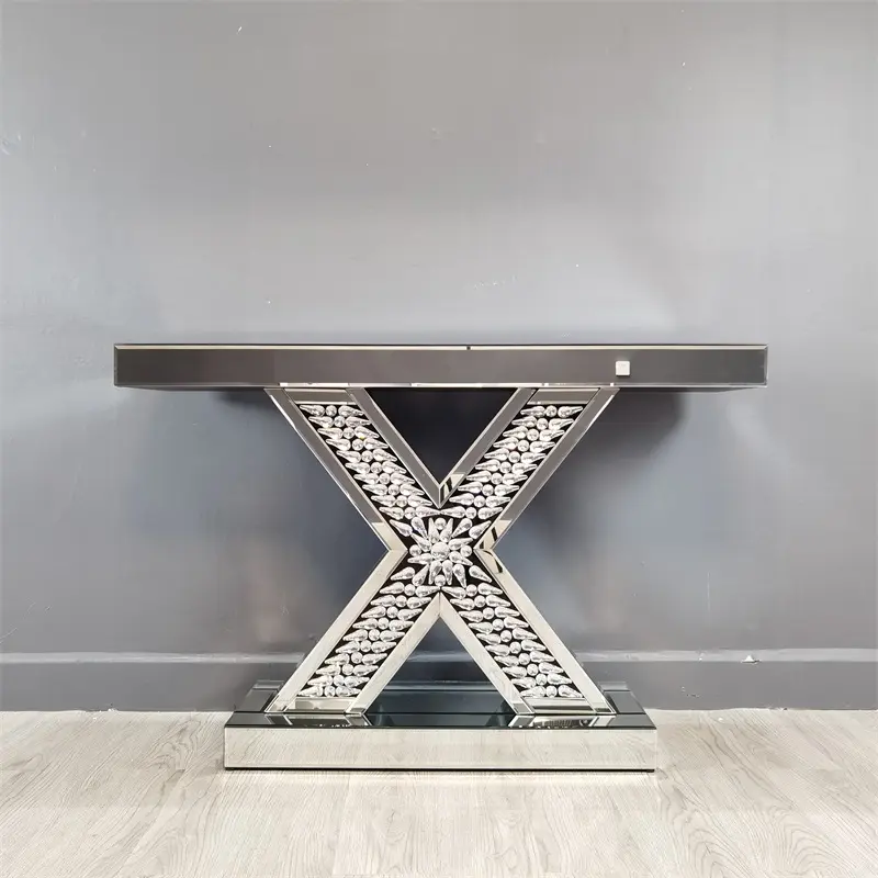 Modern Sparkle Mirror Console Table Living room Furniture Console
