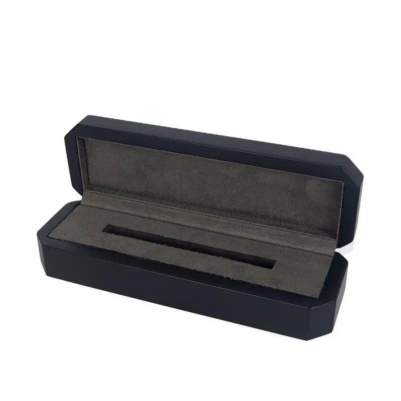 Индивидуальная черная Лаковая Роскошная деревянная коробка для перьевой ручки