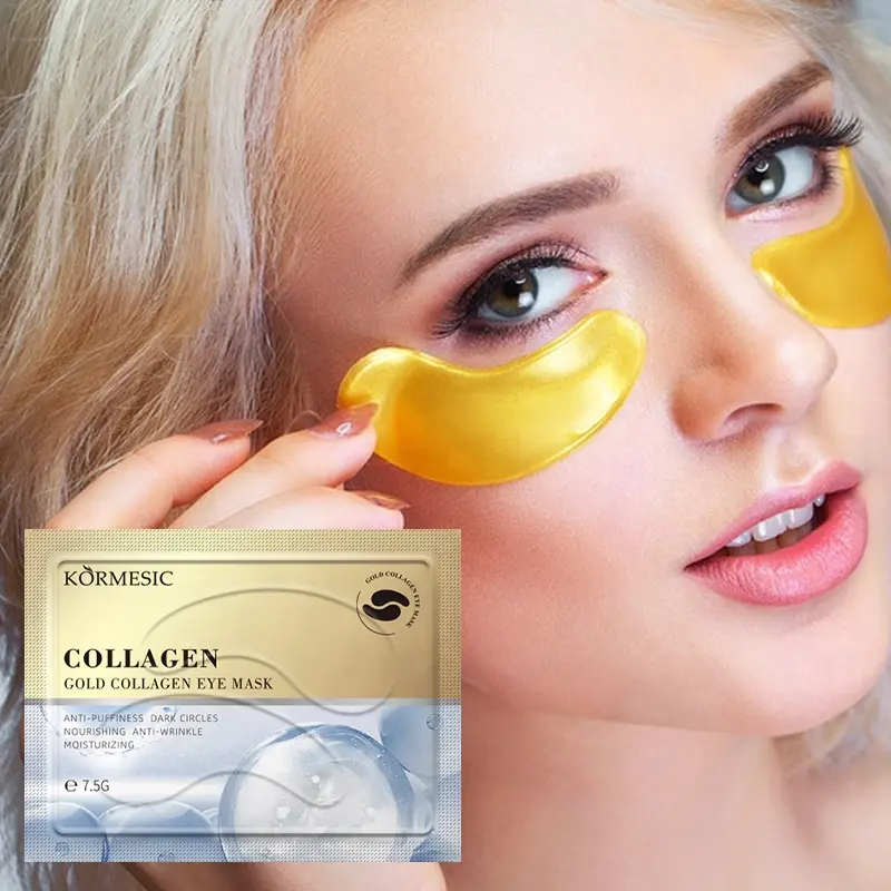 Коллагеновые подушечки для глаз KORMESIC для пышных глаз и темных кругов, 24k, гелевая маска для глаз