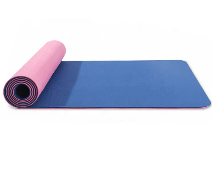 Двухслойный экологически чистый коврик для йоги из ТПЭ, коврик для фитнеса и йоги