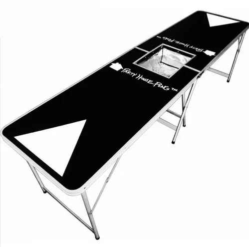 8-футовый алюминиевый Портативный складной пивной понг с кулером для льда, игровой стол для вечеринки