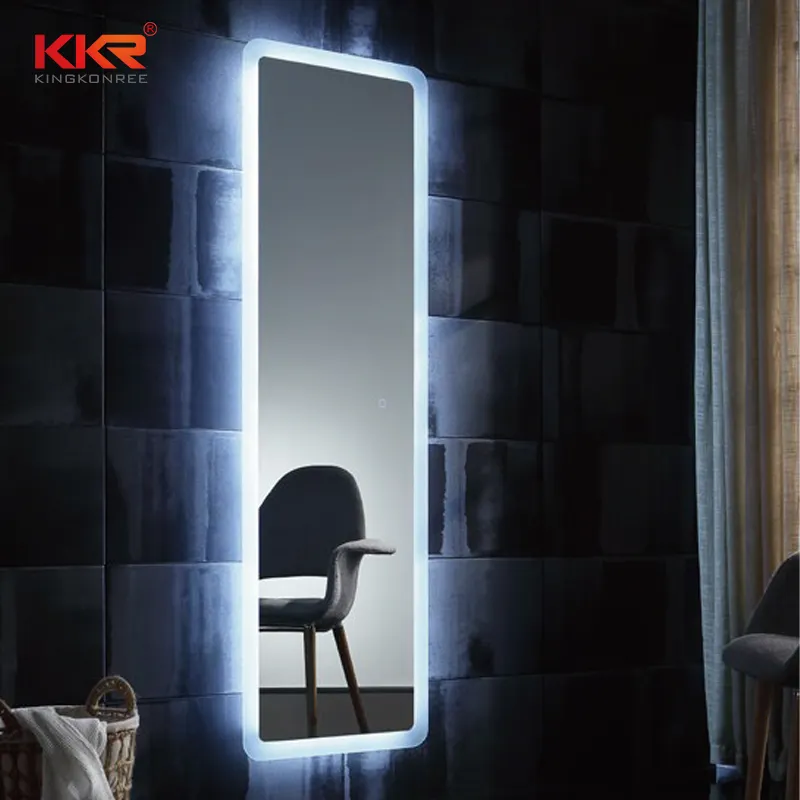 Смарт-отель пользовательские сенсорный экран противотуманное зеркало для ванной со светодиодной подсветкой зеркало со светодиодной подсветкой