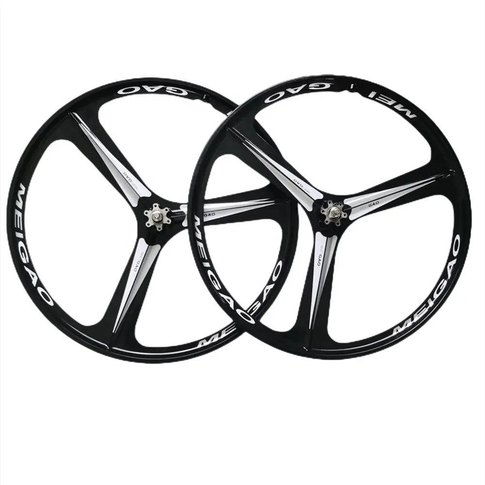Комплект колес велосипедных ESUM, 3 Спицы, 26 дюймов, передний и задний из магниевого сплава, для дисков, моторизованные велосипедные колеса с толстым ободом