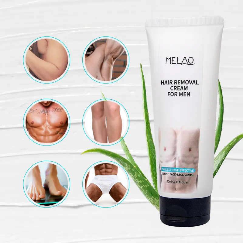 High Quality Private Label Herbal Armpit Leg Body Depilatory Cream Painless Permanent Hair removal cream for men