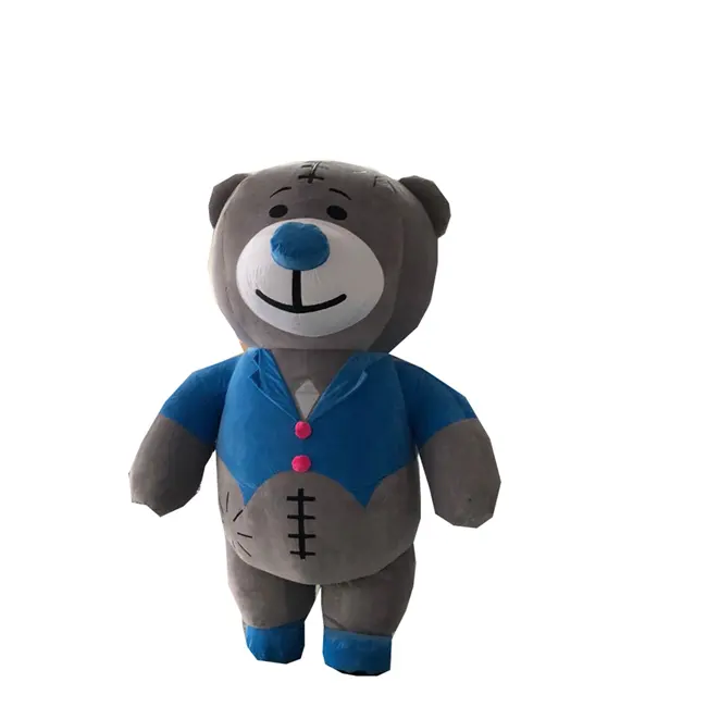 Симпатичный надувной медведь, мультяшная модель для рекламы, надувной плюшевый мишка для прогулок, Маскарадные костюмы