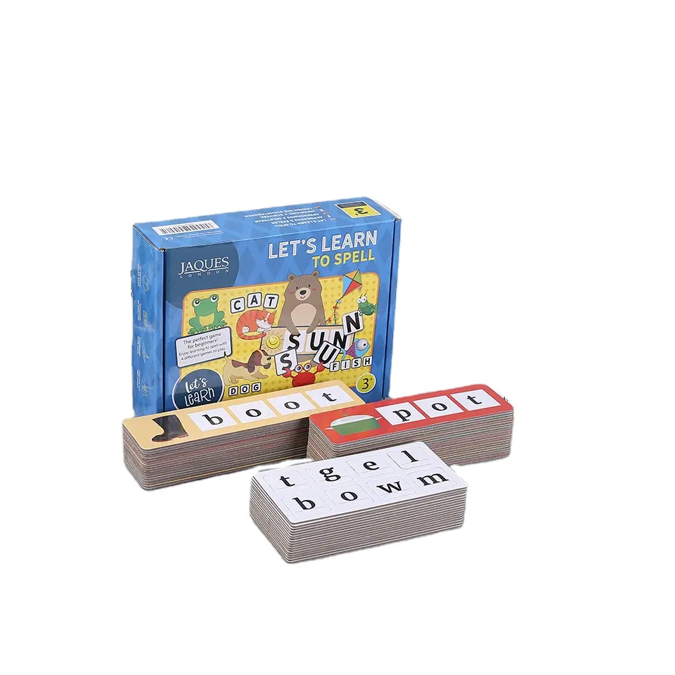 Wholesale paper children's educational spelling toys alphabet learning card