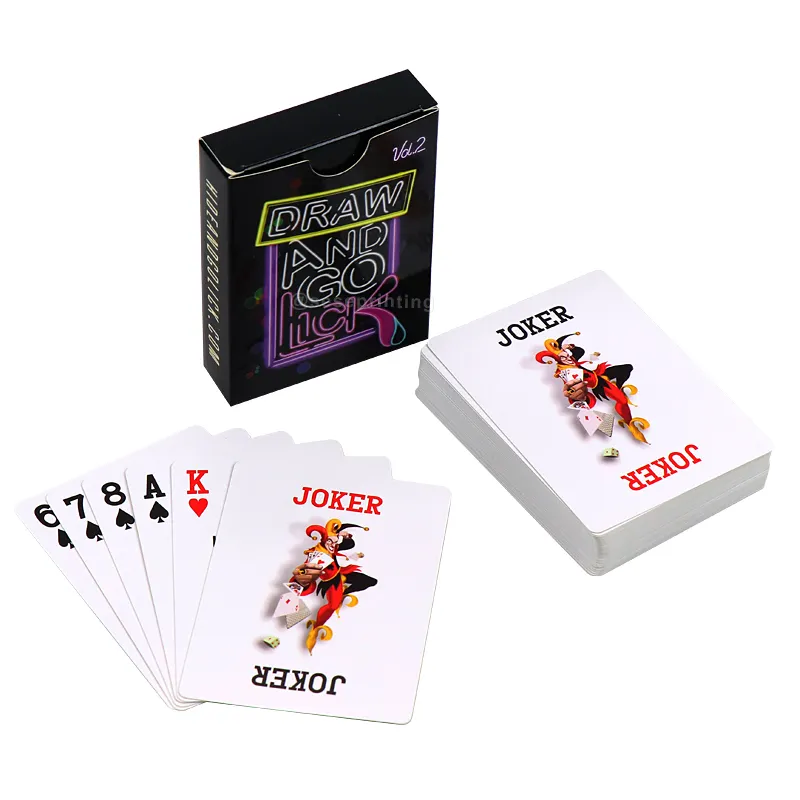 Пользовательские игральные карты спереди и сзади обе стороны пользовательские печатные покерные карты Услуги