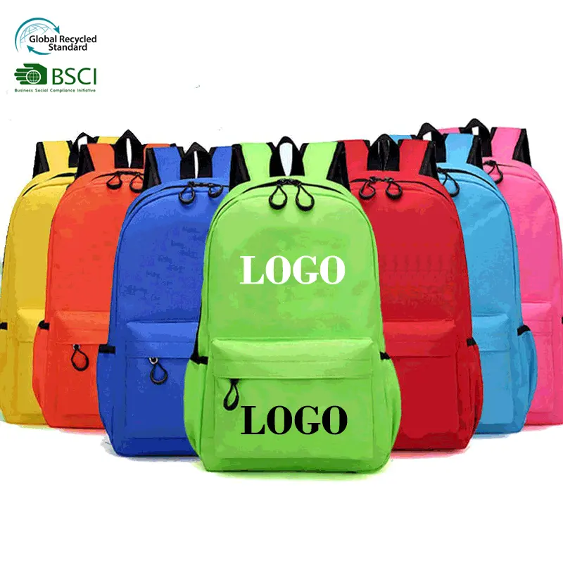 GRS BSCI 2022 Wholesale Custom Waterproof Schoolbags Children Bookbags Leisure School Bookbag Kids Bag Backpack