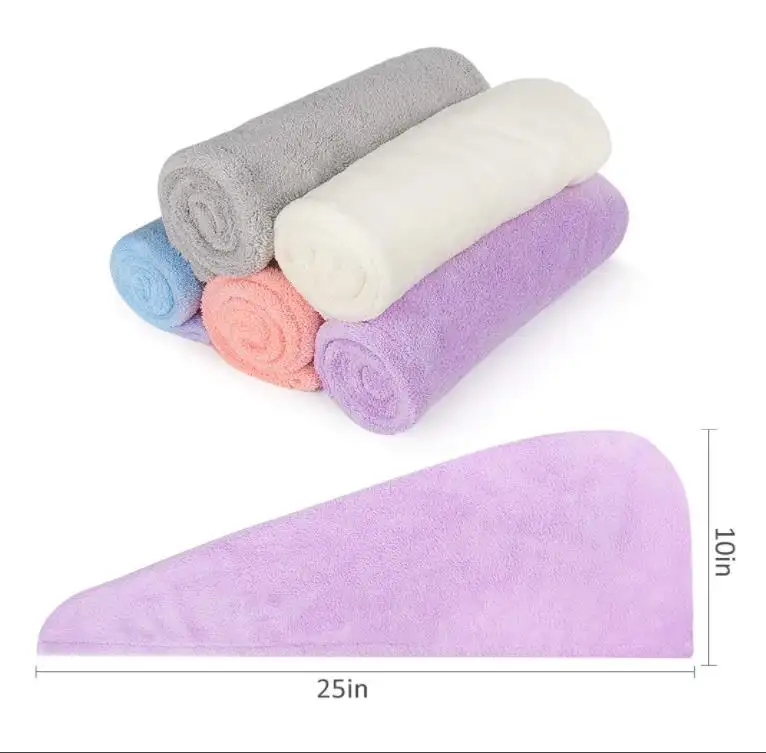 Women Microfiber Hair Towel Wrap For Super Absorbent Quick Dry Hair Turban