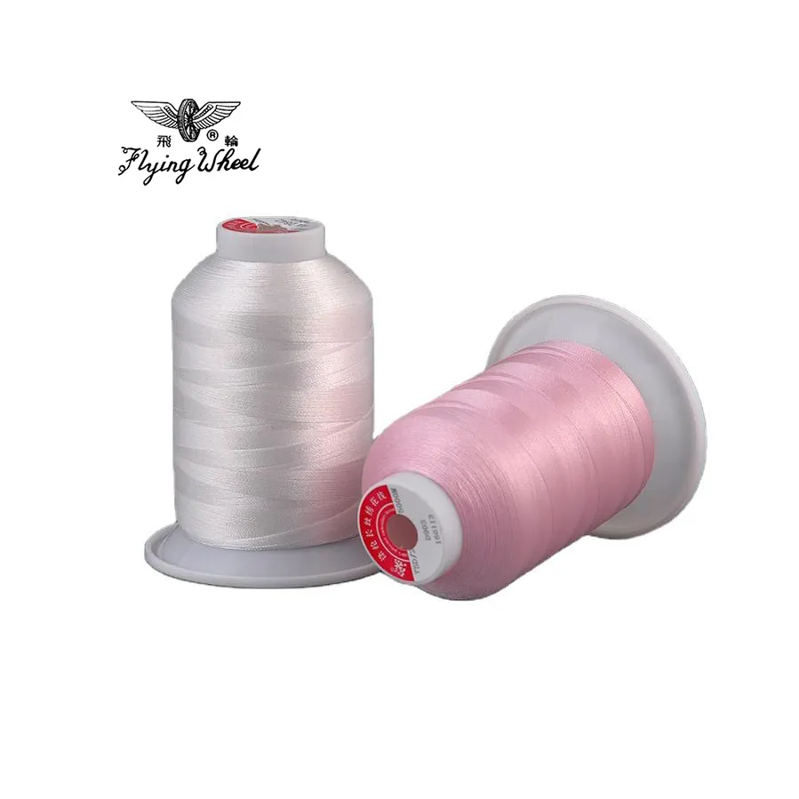 Летающая круглая Высококачественная швейная нить для машинной вышивки из полиэстера, швейная нить для одежды