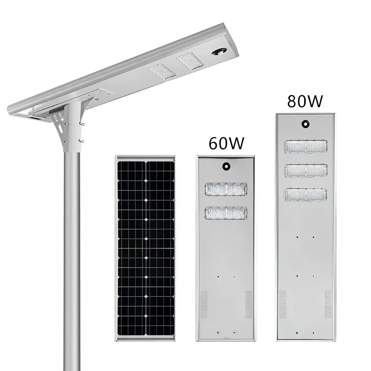 Reasonable price best solar led street light 40w 60w all in one solar street light manufacturer sales