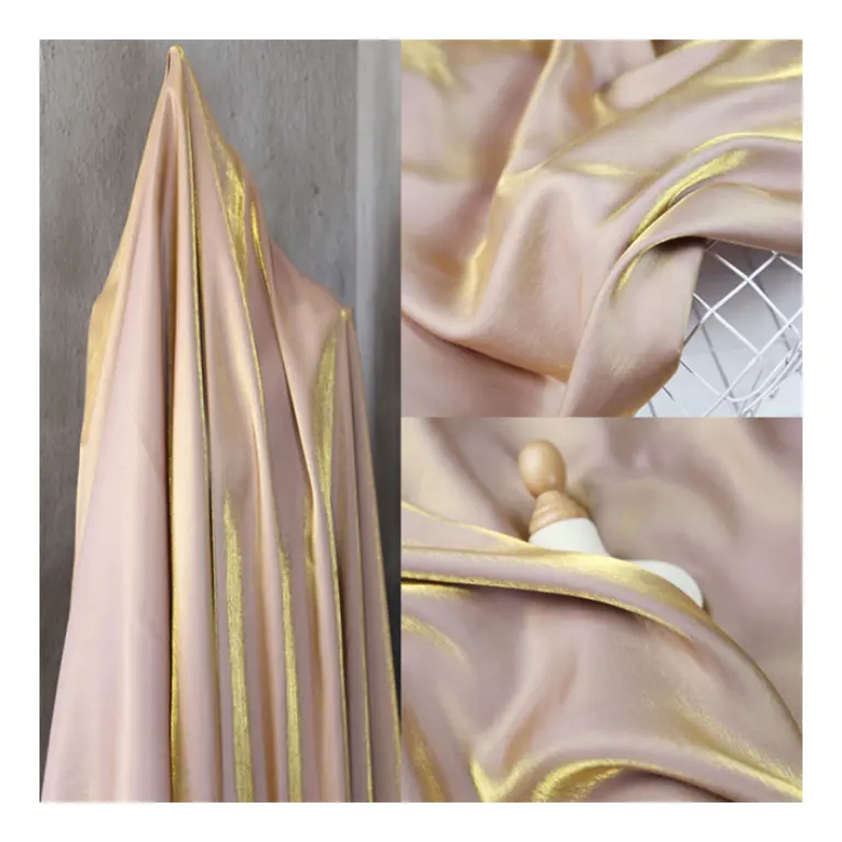 China textile fabrics woven fabric Hot sale polyester rayon shinny metallic  chiffon fabrics  with cotton feeling for garments
