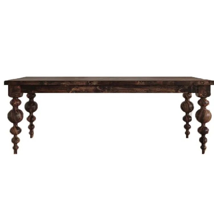 Высокое качество на заказ традиционная мебель для столовой повернуты прямоугольник деревянный обеденный стол