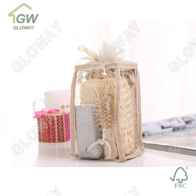 High quality Gloway wholesale organic sublimation spa beautiful body natural bath gift set with paper box