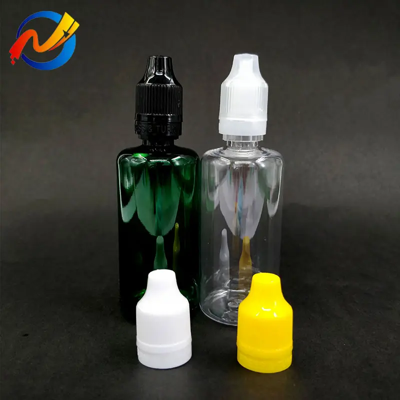 high quality clear 60 ml 2oz plastic eliquild childproof seal bottle