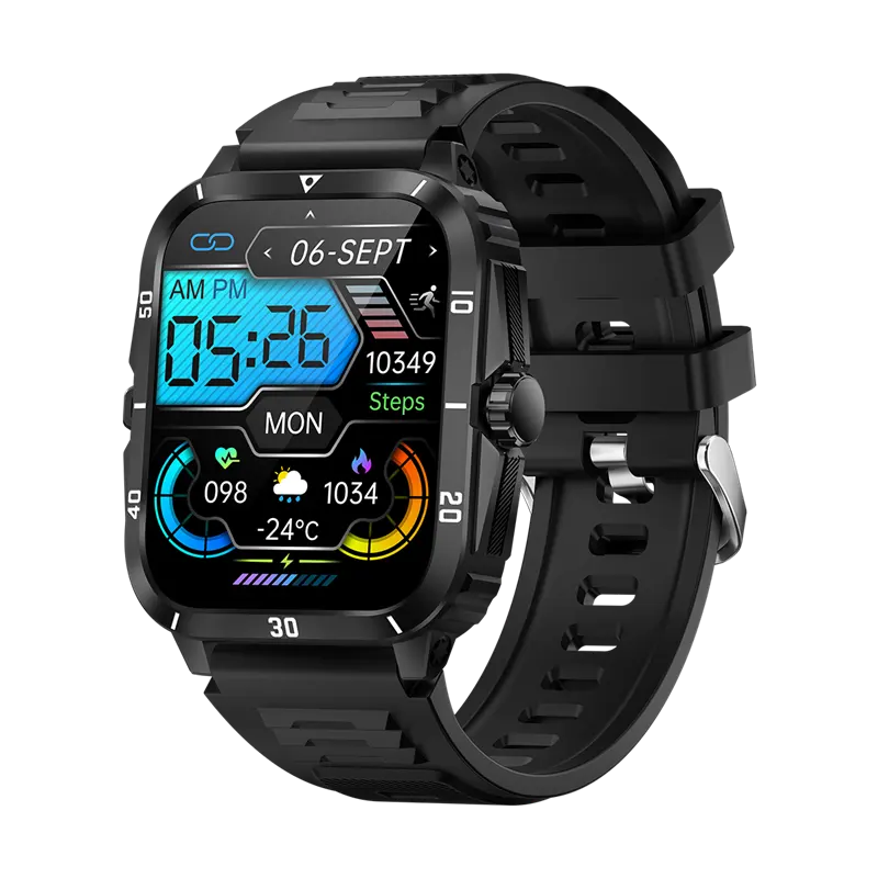 V71 Смарт-часы 1,96 дюймов, полный сенсорный экран для Android Bt 430 мАч, фитнес-трекер, спортивные водонепроницаемые наручные часы для мужчин и женщин