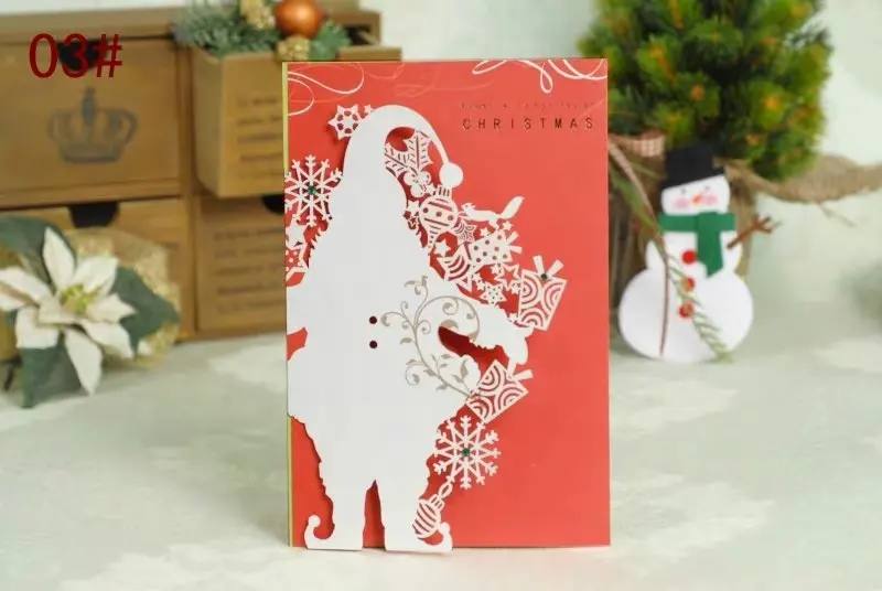 China suppliers customized Invitation card wedding cards colorful christmas greeting card 3d high quality