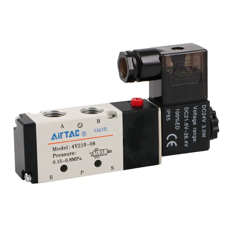 AirTac two-position five-way solenoid valve 4V210-08 DC24V/AC220V large number of spot