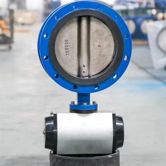 ductile iron pneumatic actuator flange butterfly valve price list