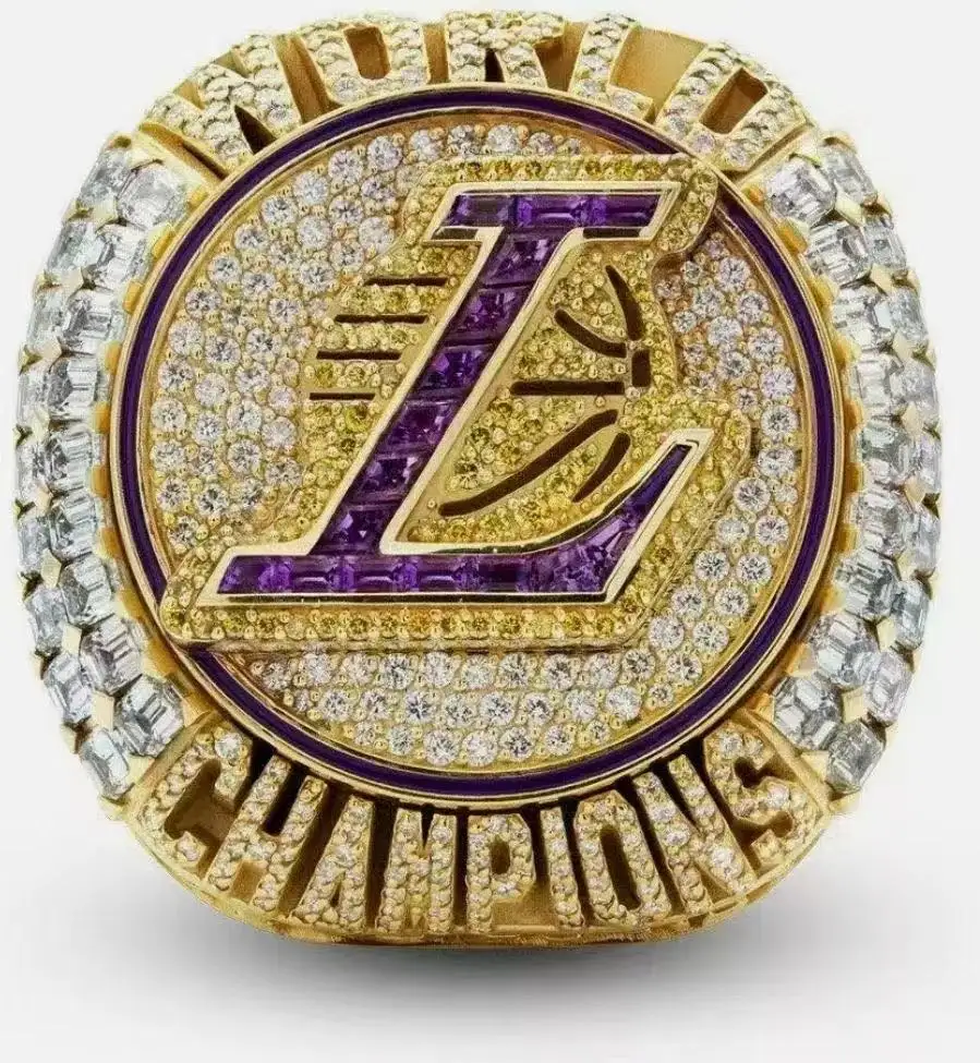 2020 высокое качество, мужские позолоченные кольца Los Angeles Champion Lakers 18 карат с деревянной подарочной коробкой