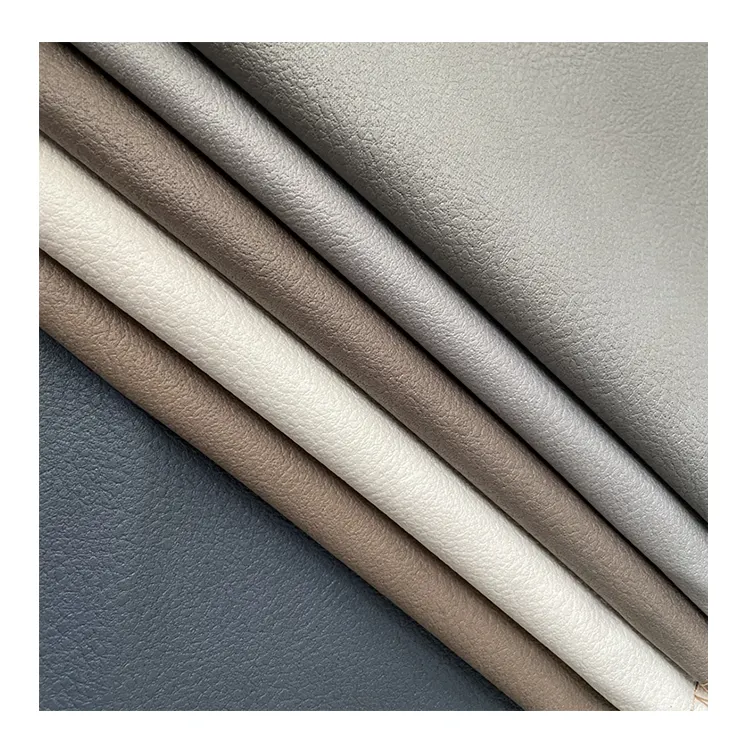 100% Polyester genuine Leather material Fabric for sofa set products