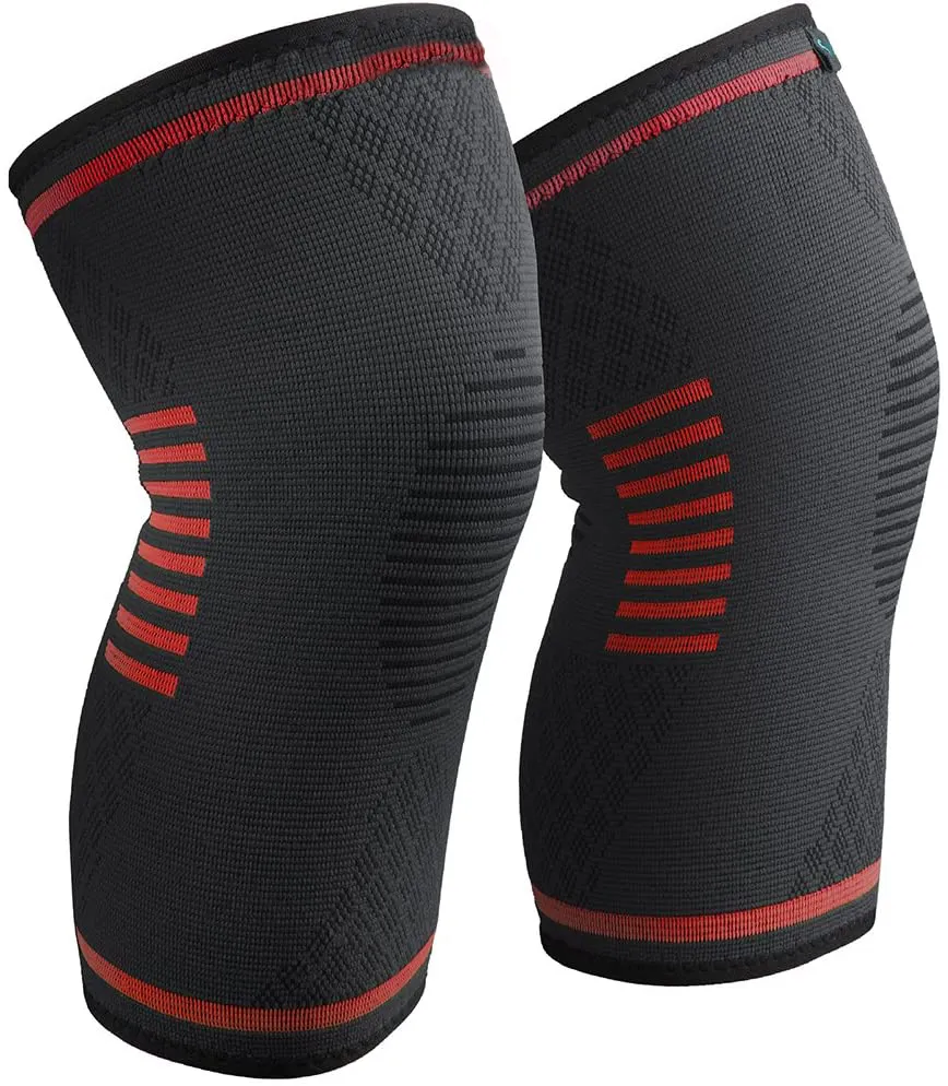 3D нейлоновый вязаный коленный бандаж компрессионная поддержка коленный рукав для бега и спорта