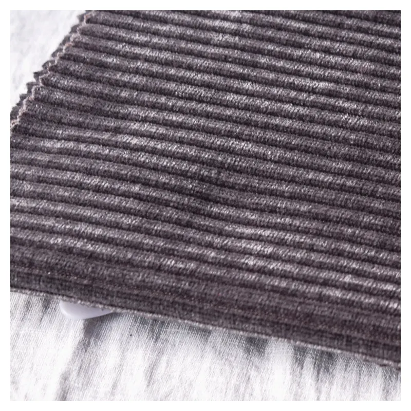 POLY SPANDEX CHENILLE WIDE STRIPE PLAIN DYED KNIT FABRIC FOR WOMEN TOPS AND KIDSWEAR